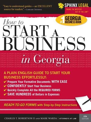 cover image of How to Start a Business in Georgia